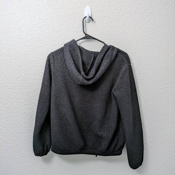 Black sherpa zip up jacket - Size XS - Picture 2 of 4